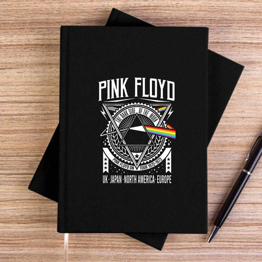 Pink Floyd Tour 1972 1973 Siyah Çizgisiz Kanvas Defter