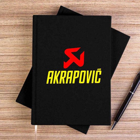 Akrapovic Siyah Çizgisiz Kanvas Defter