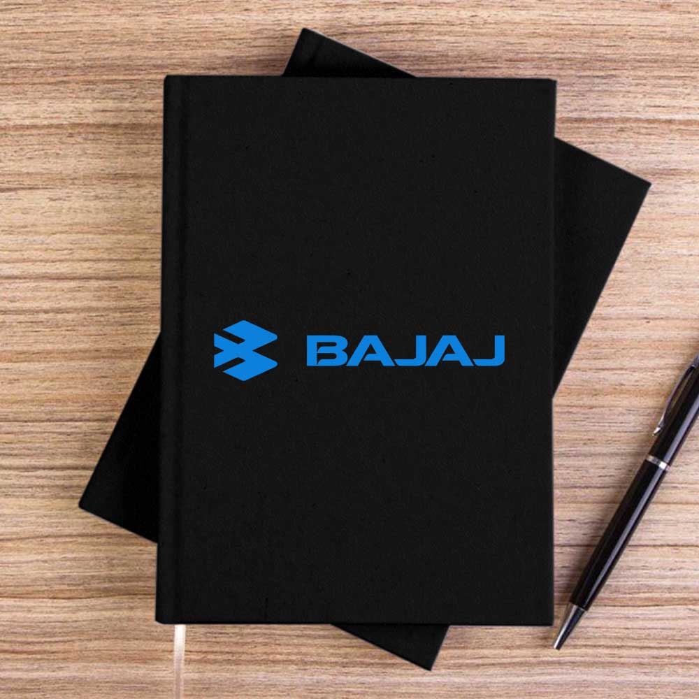 Bajaj Logo 2 Siyah Çizgisiz Kanvas Defter