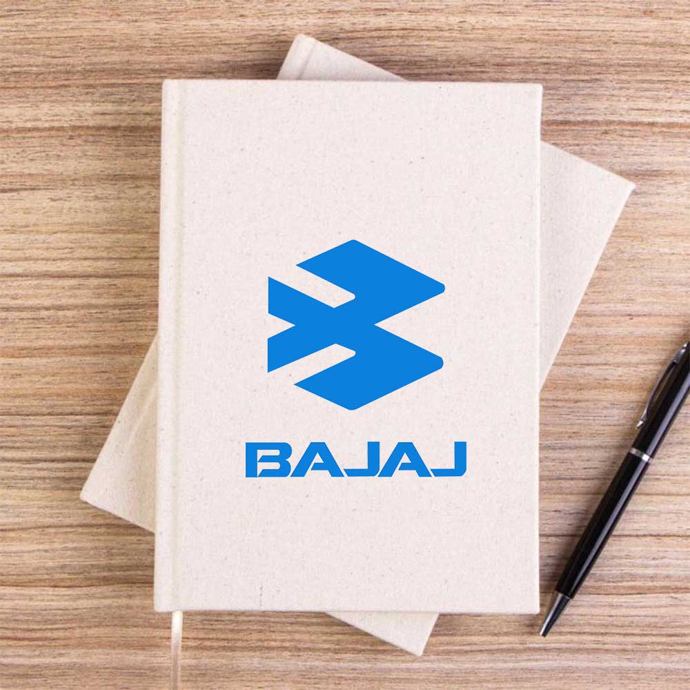 Bajaj Logo 1 Krem Çizgisiz Kanvas Defter