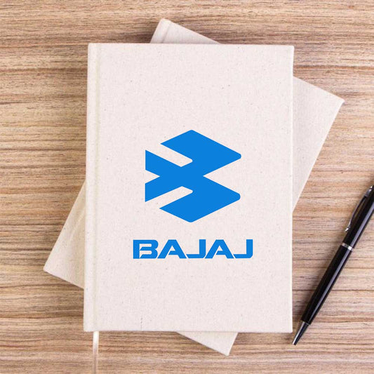 Bajaj Logo 1 Krem Çizgisiz Kanvas Defter