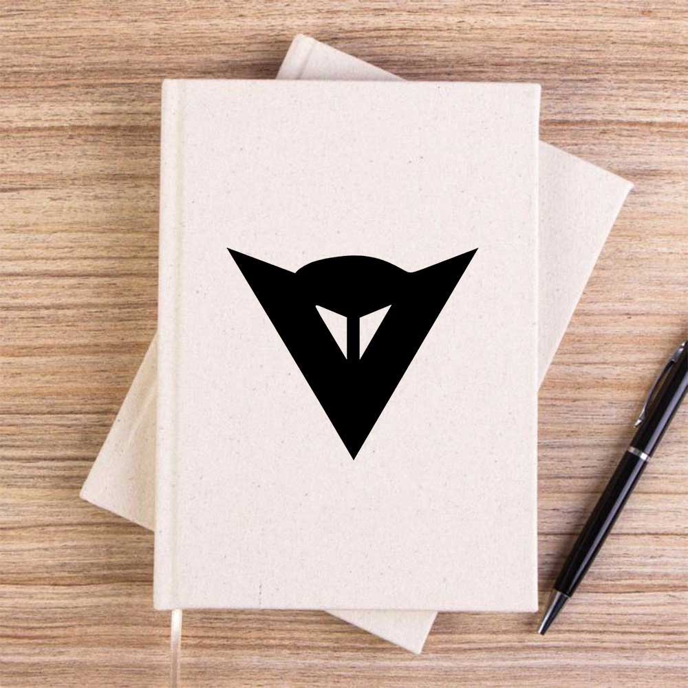 Dainese Black Logo Krem Çizgisiz Kanvas Defter