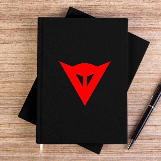 Dainese Red Logo Siyah Çizgisiz Kanvas Defter
