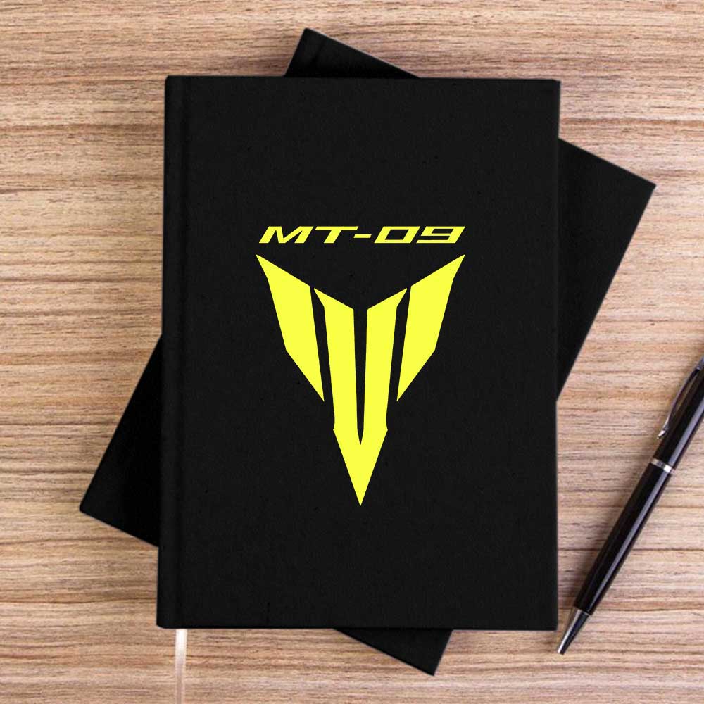 Yamaha MT 09 Logo Text Siyah Çizgisiz Kanvas Defter