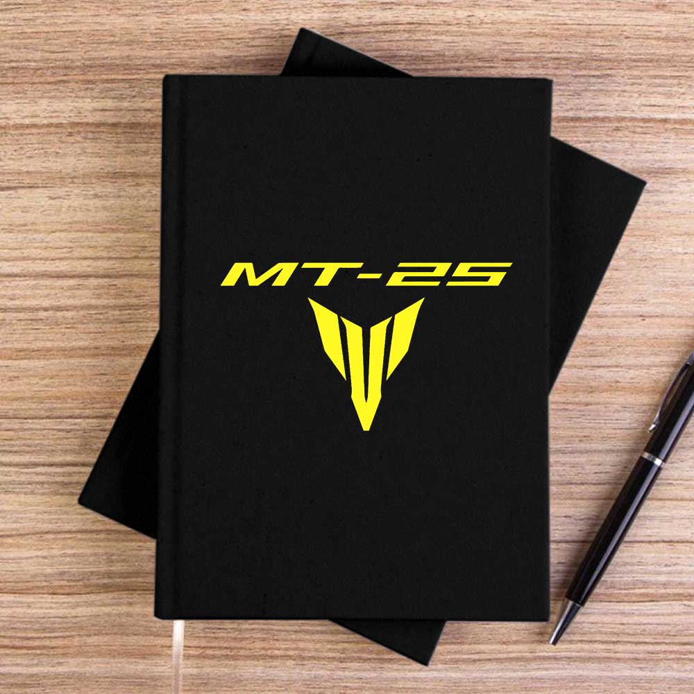 Yamaha MT 25 Logo Siyah Çizgisiz Kanvas Defter