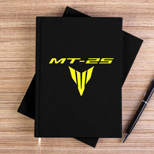 Yamaha MT 25 Logo Siyah Çizgisiz Kanvas Defter