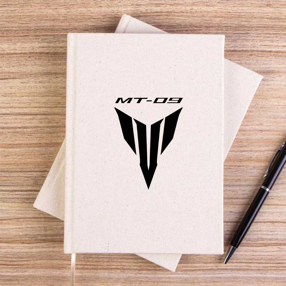 Yamaha MT 09 Logo Krem Çizgisiz Kanvas Defter