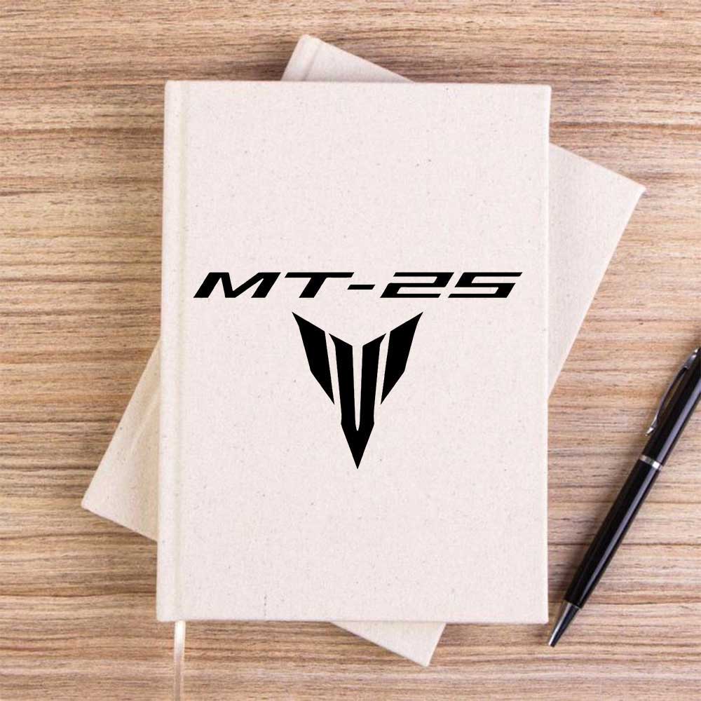 Yamaha MT 25 Black Logo Krem Çizgisiz Kanvas Defter