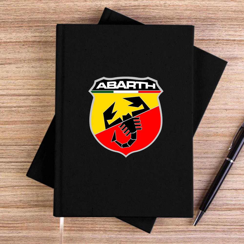 Abarth Logo Siyah Çizgisiz Kanvas Defter