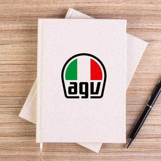Agv Logo Krem Çizgisiz Kanvas Defter