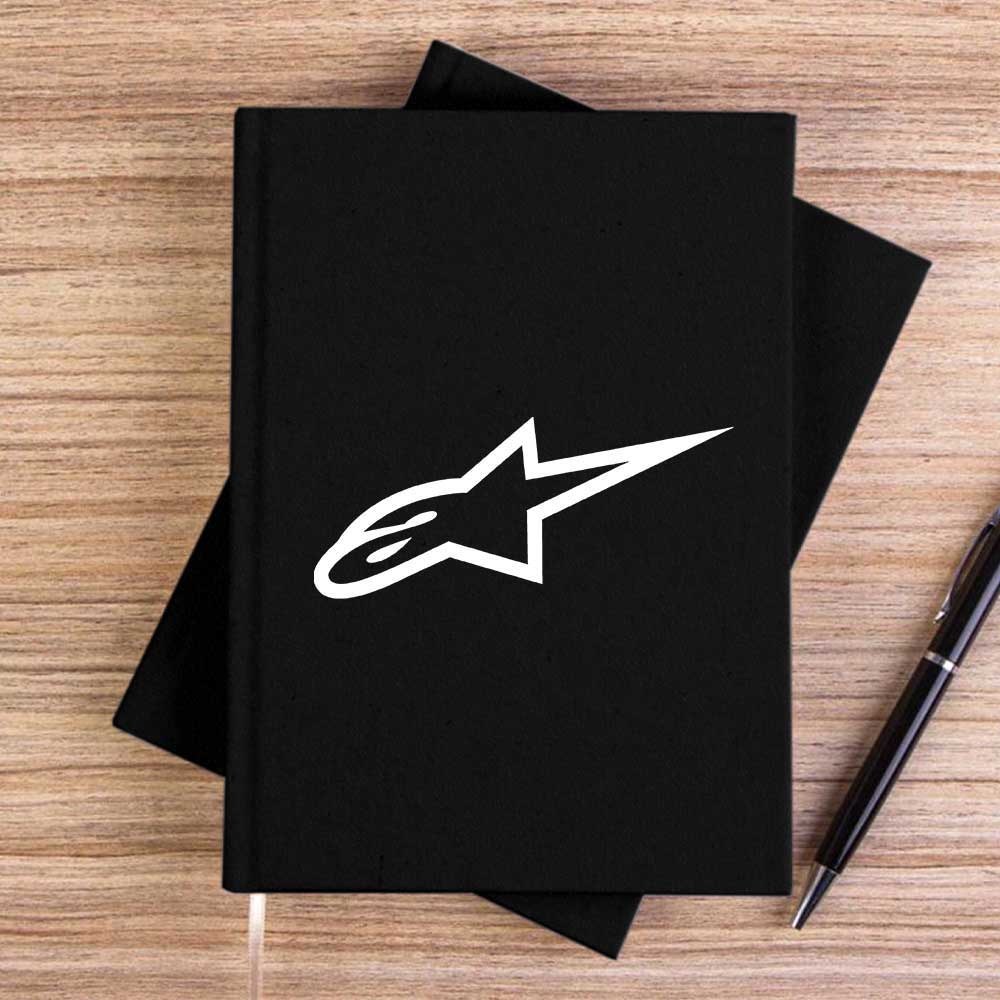 Alpinestars White Logo Siyah Çizgisiz Kanvas Defter