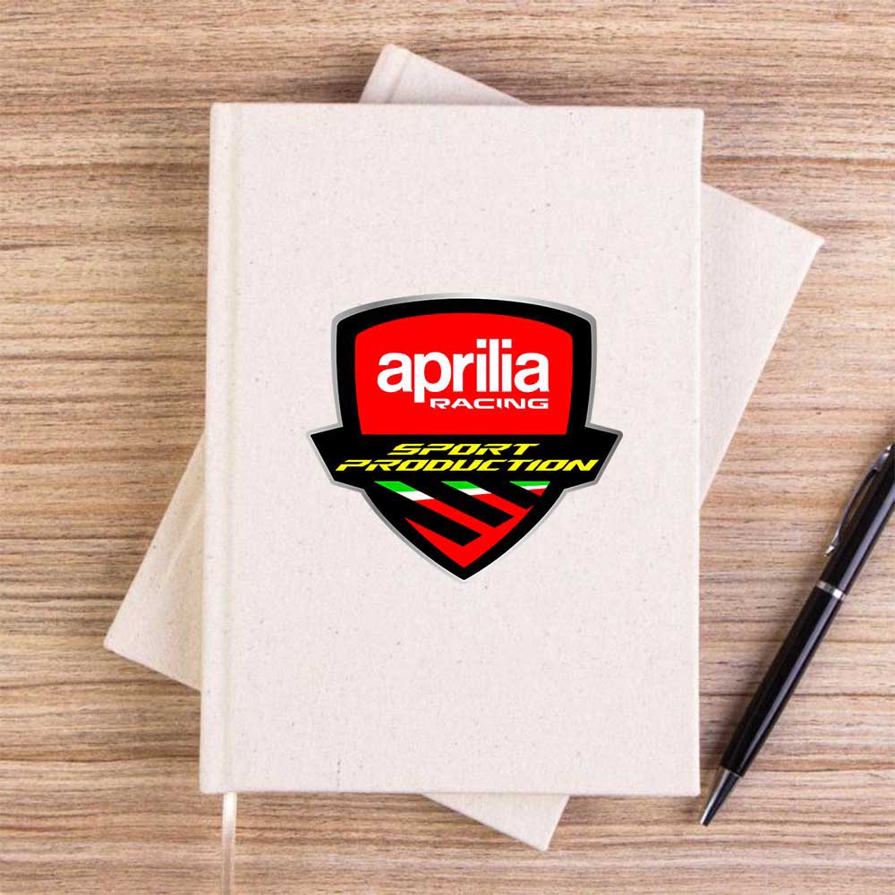 Aprilia Racing Logo Krem Çizgisiz Kanvas Defter