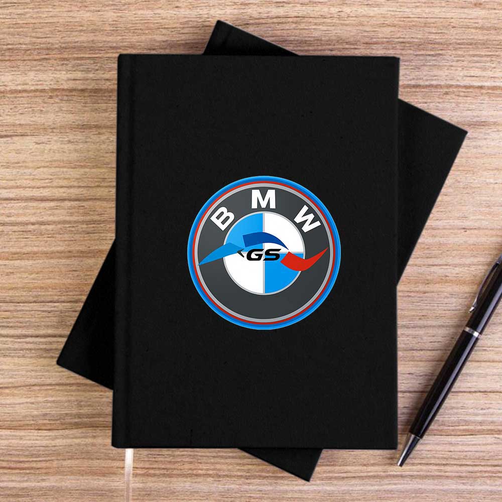Bmw GS Logo Siyah Çizgisiz Kanvas Defter