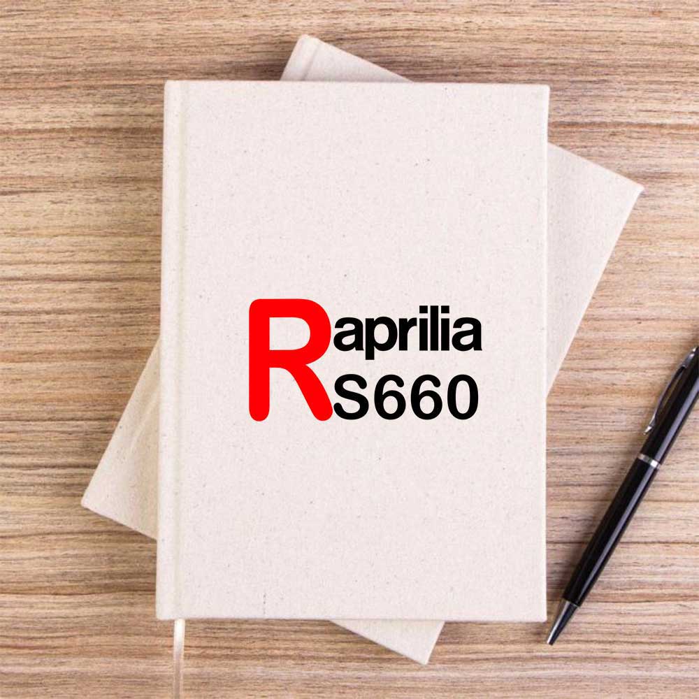 Aprilia Rs660 Text Logo Krem Çizgisiz Kanvas Defter