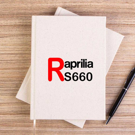 Aprilia Rs660 Text Logo Krem Çizgisiz Kanvas Defter
