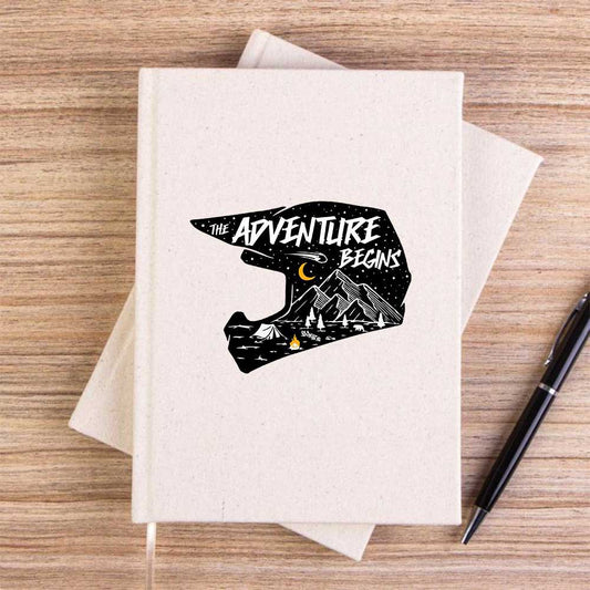 The Adv Entura Begins Krem Çizgisiz Kanvas Defter