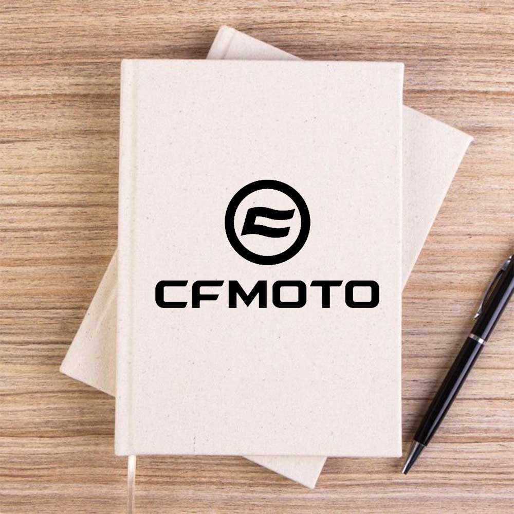 CFMOTO Logo Krem Çizgisiz Kanvas Defter
