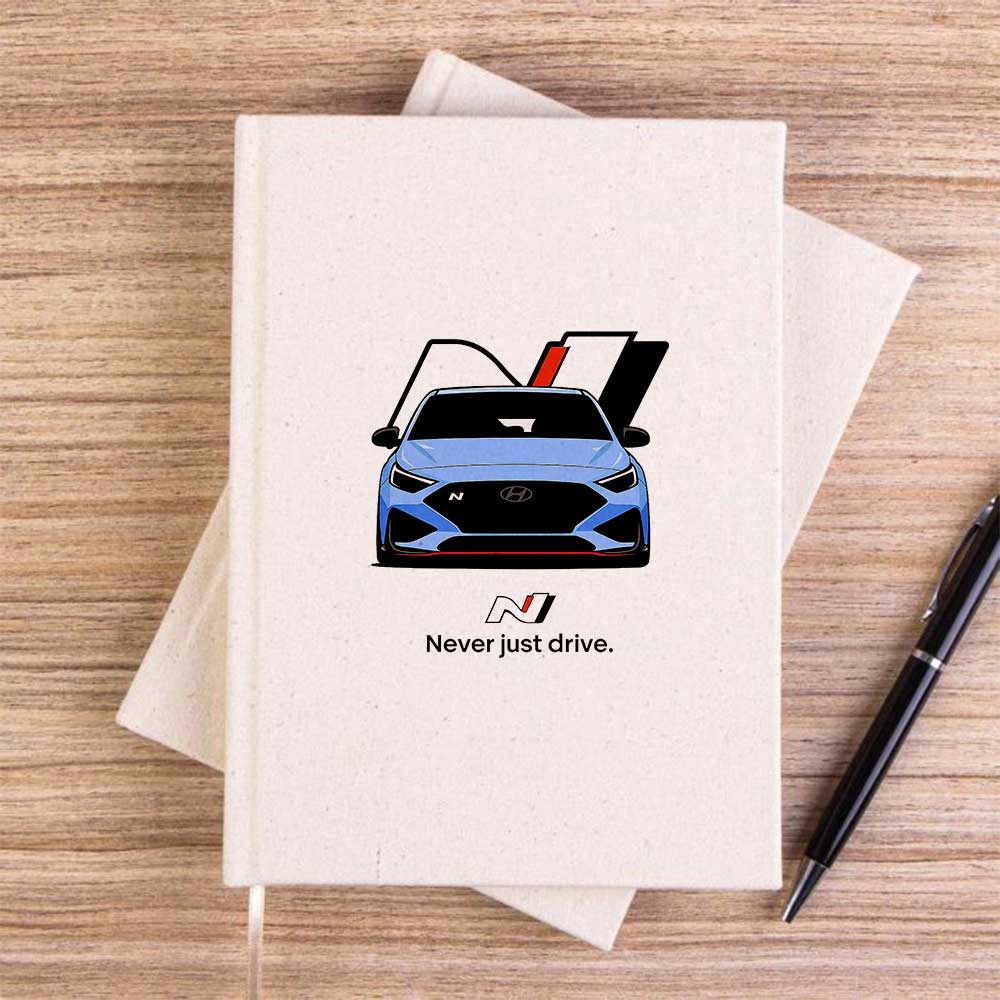 Hyundai İ20N Never Just Drive Krem Çizgisiz Kanvas Defter