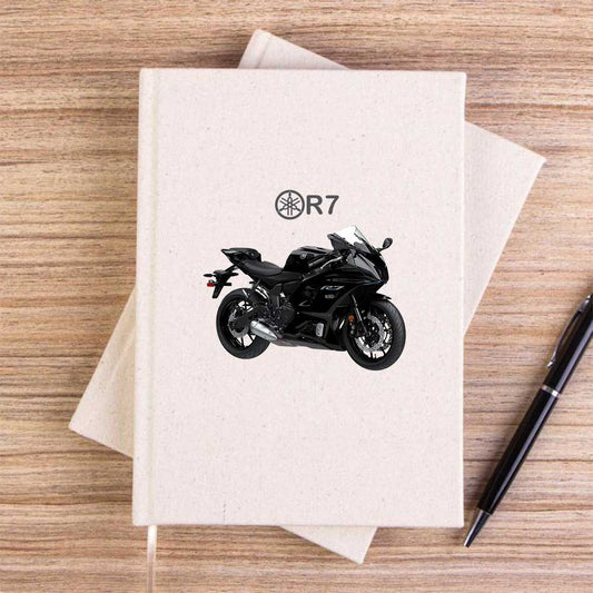 Yamaha R7 Black Krem Çizgisiz Kanvas Defter