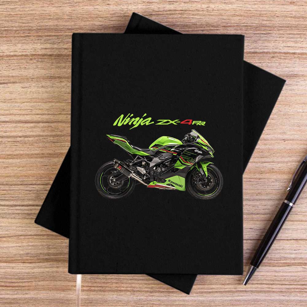 Kawasaki Ninja ZX4RR Siyah Çizgisiz Kanvas Defter