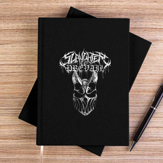 Slaughter To Prevail Silvermask Text Siyah Çizgisiz Kanvas Defter