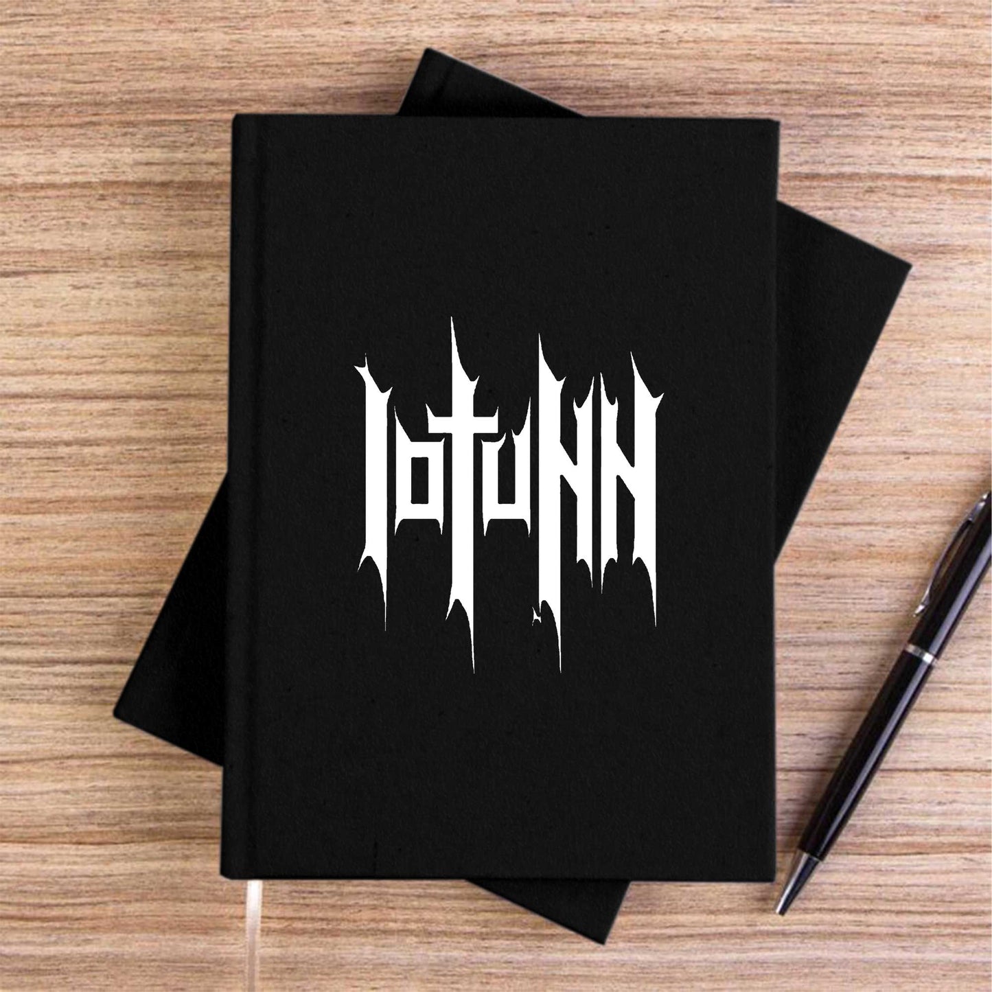 Iotunn Logo Siyah Çizgisiz Kanvas Defter