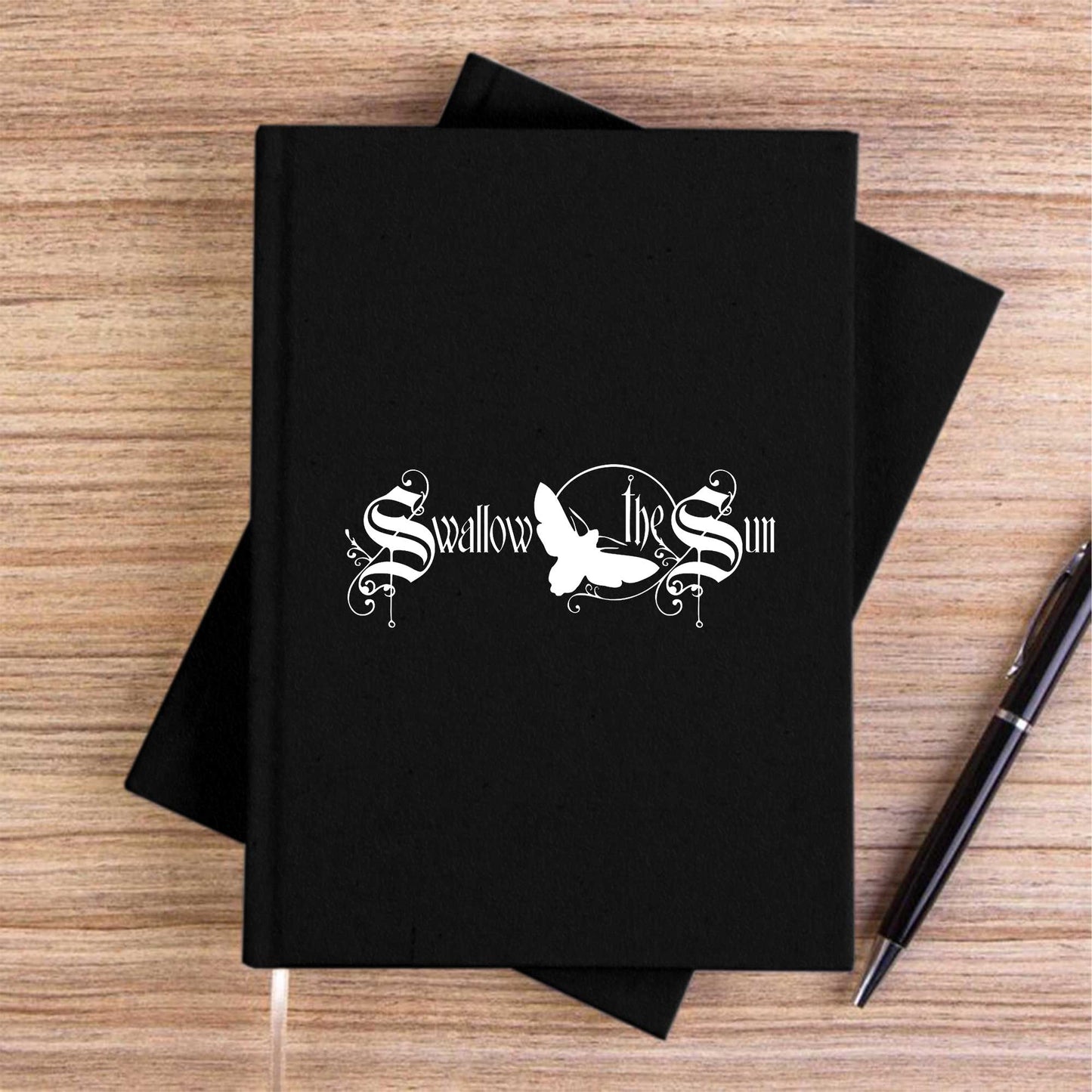 Swallow The Sun Logo Siyah Çizgisiz Kanvas Defter