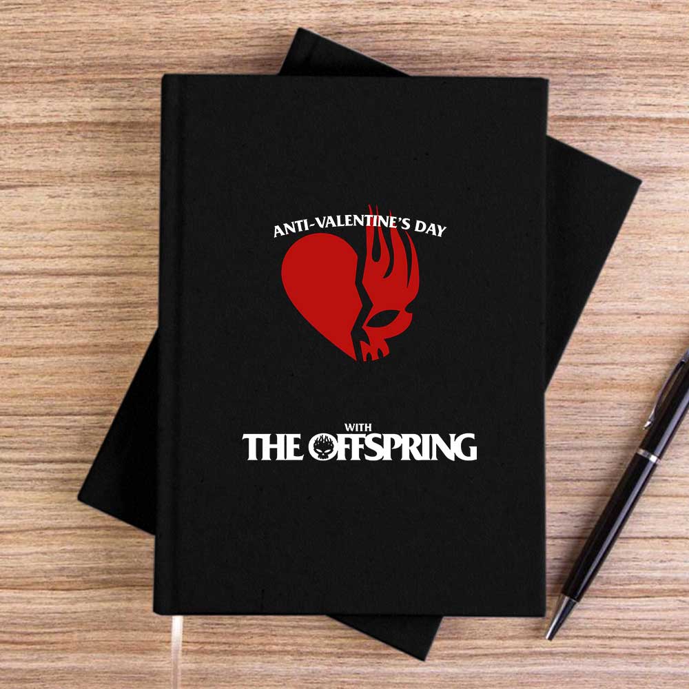 The Offspring Anti Valentine's Day Siyah Çizgisiz Kanvas Defter