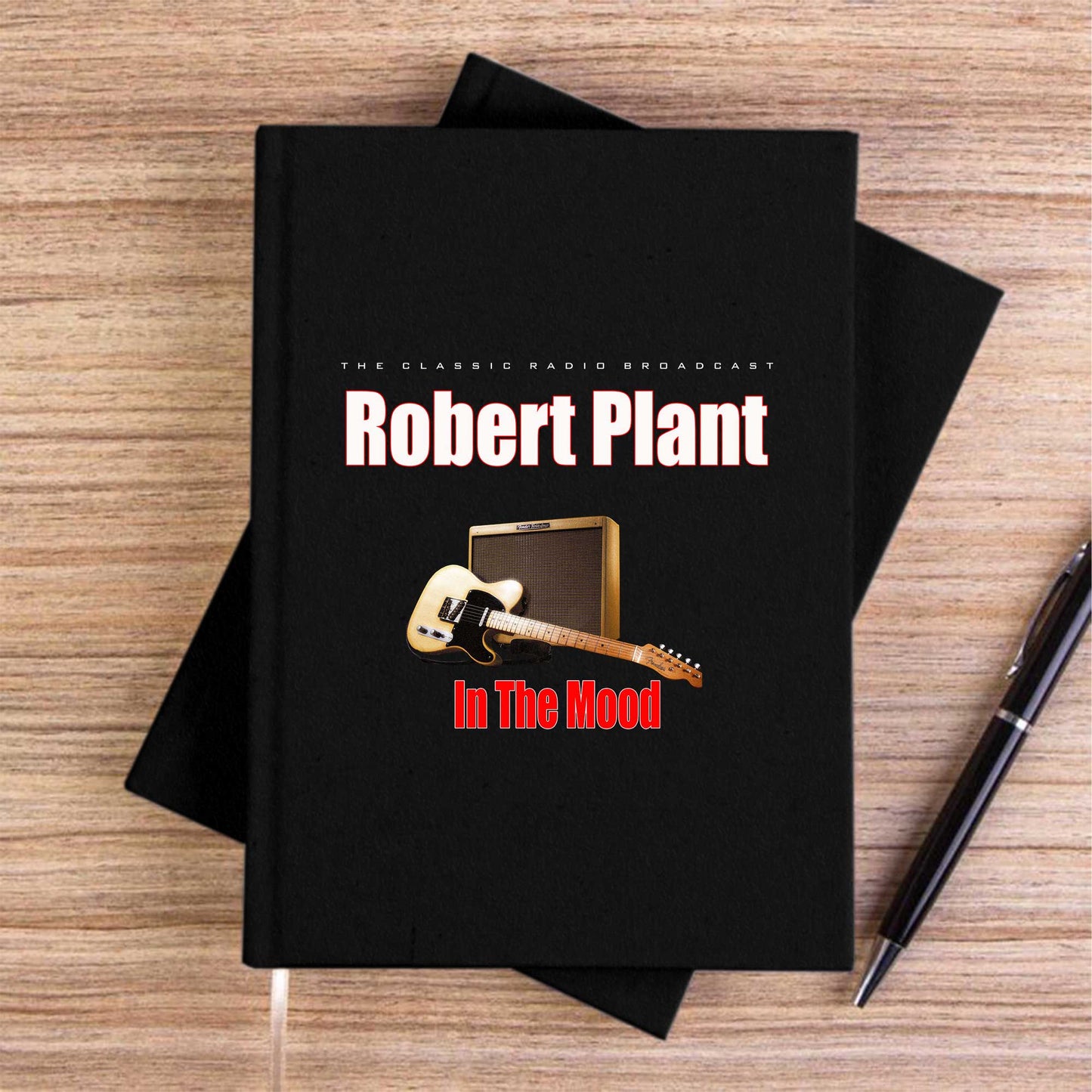 Robert Plant The Classic Radio Broadcast Siyah Çizgisiz Kanvas Defter