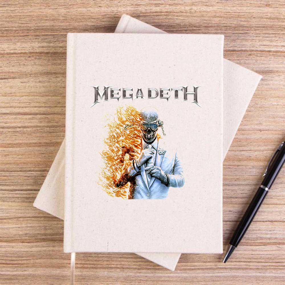 Megadeth Megadeth 2026 Krem Çizgisiz Kanvas Defter