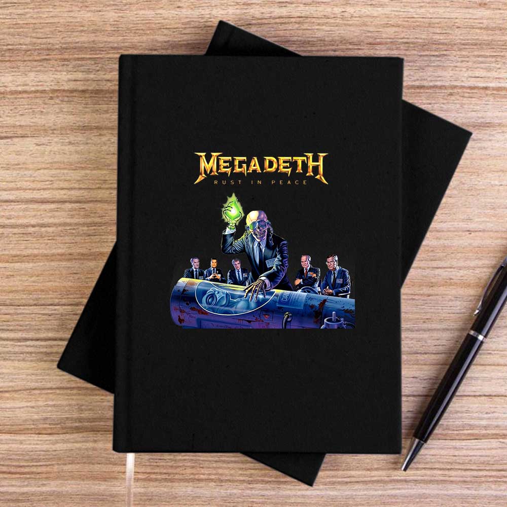 Megadeth Rust İn Peace New Siyah Çizgisiz Kanvas Defter
