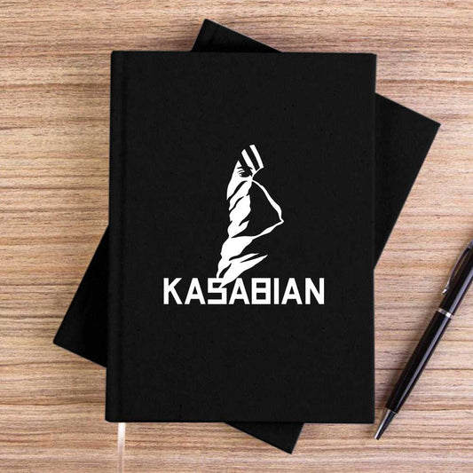 Kasabian Silüet Siyah Çizgisiz Kanvas Defter