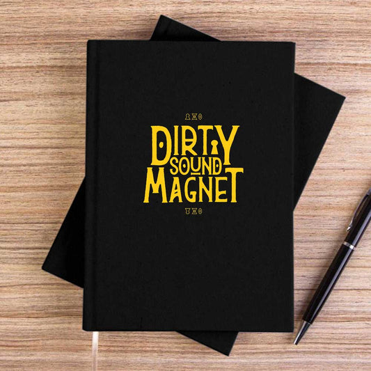 Dirty Sound Magnet Text Siyah Çizgisiz Kanvas Defter