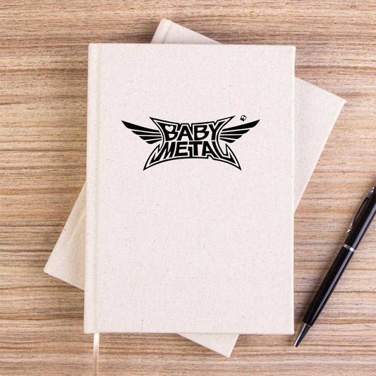 Babymetal Logo Black Krem Çizgisiz Kanvas Defter