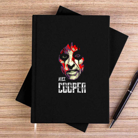 Alice Cooper Silüet Siyah Çizgisiz Kanvas Defter