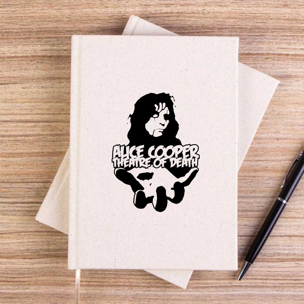 Alice Cooper Theatre Of Death Krem Çizgisiz Kanvas Defter