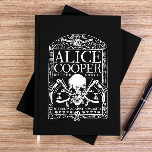 Alice Cooper Memento Mori Siyah Çizgisiz Kanvas Defter