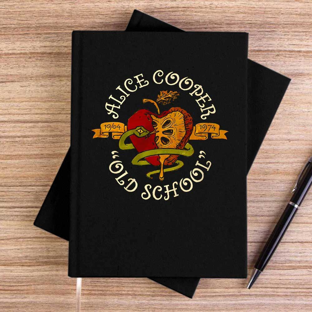 Alice Cooper Old School Siyah Çizgisiz Kanvas Defter
