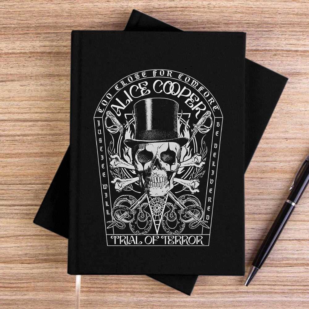 Alice Cooper Trial Of Terror Siyah Çizgisiz Kanvas Defter