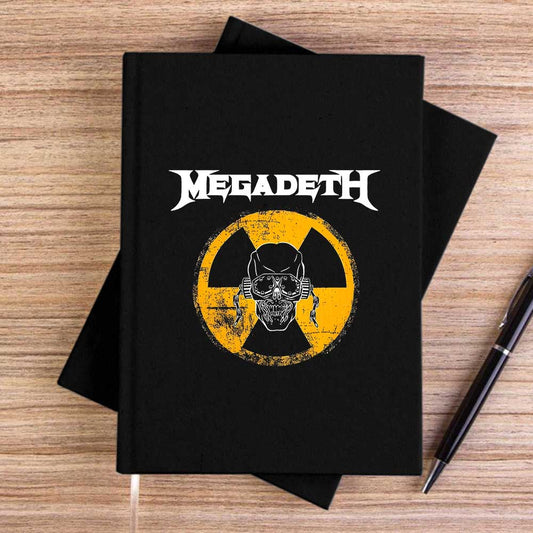 Megadeth WARNING! Alarm Siyah Çizgisiz Kanvas Defter