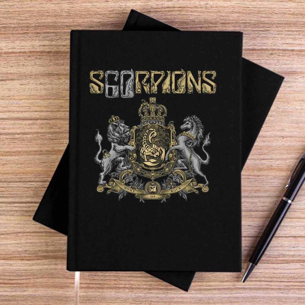 Scorpions Home Of Rock Siyah Çizgisiz Kanvas Defter