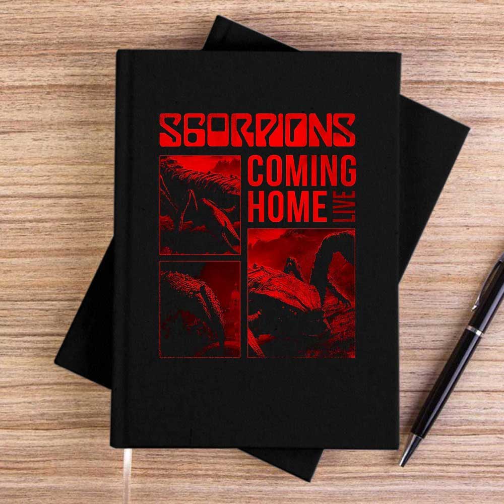 Scorpions Coming Home Siyah Çizgisiz Kanvas Defter