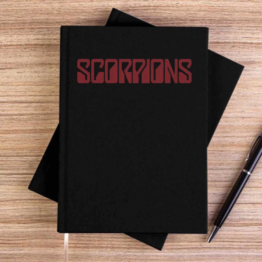 Scorpions Tex Red Siyah Çizgisiz Kanvas Defter