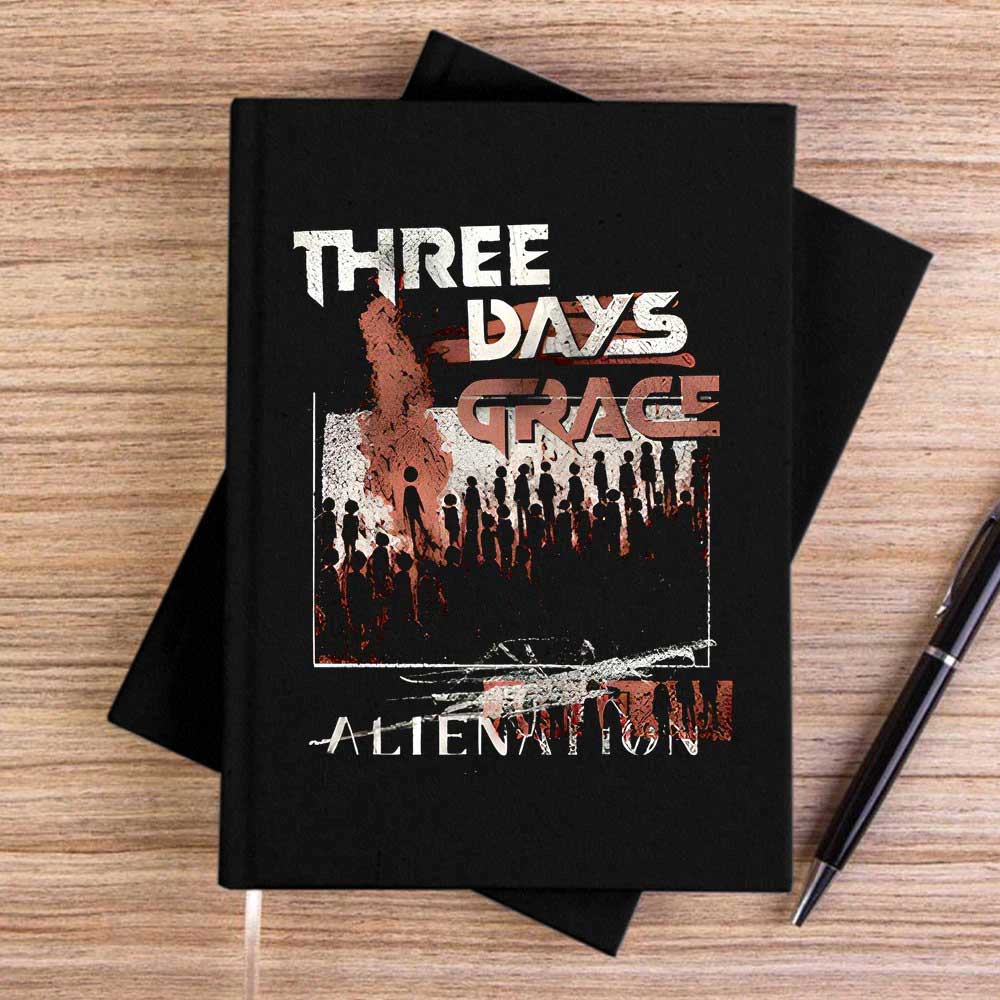 Three Days Grace Alienation Siyah Çizgisiz Kanvas Defter