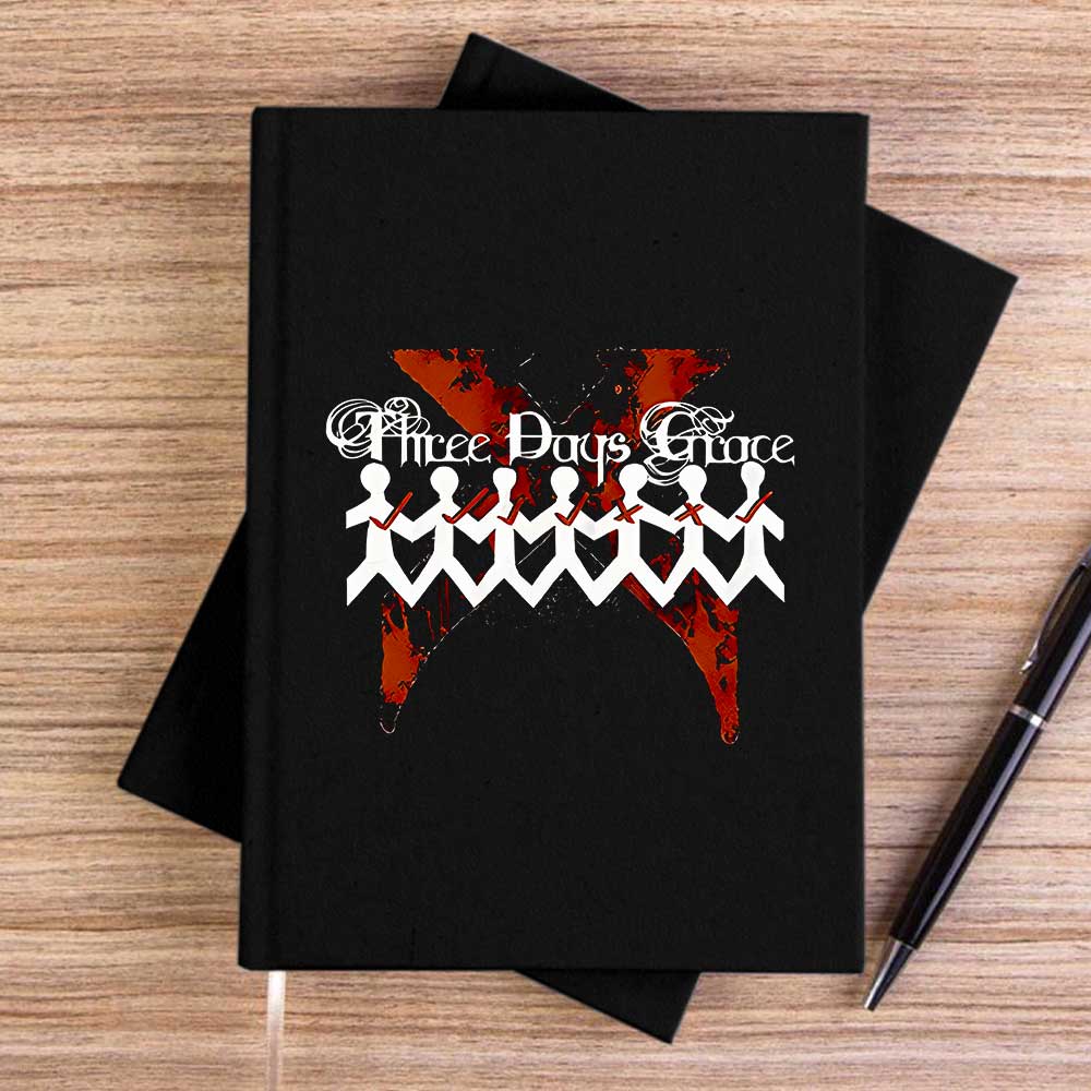 Three Days Grace One-X Siyah Çizgisiz Kanvas Defter