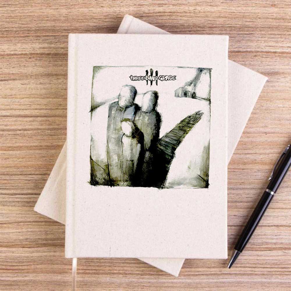 Three Days Grace Albums Krem Çizgisiz Kanvas Defter