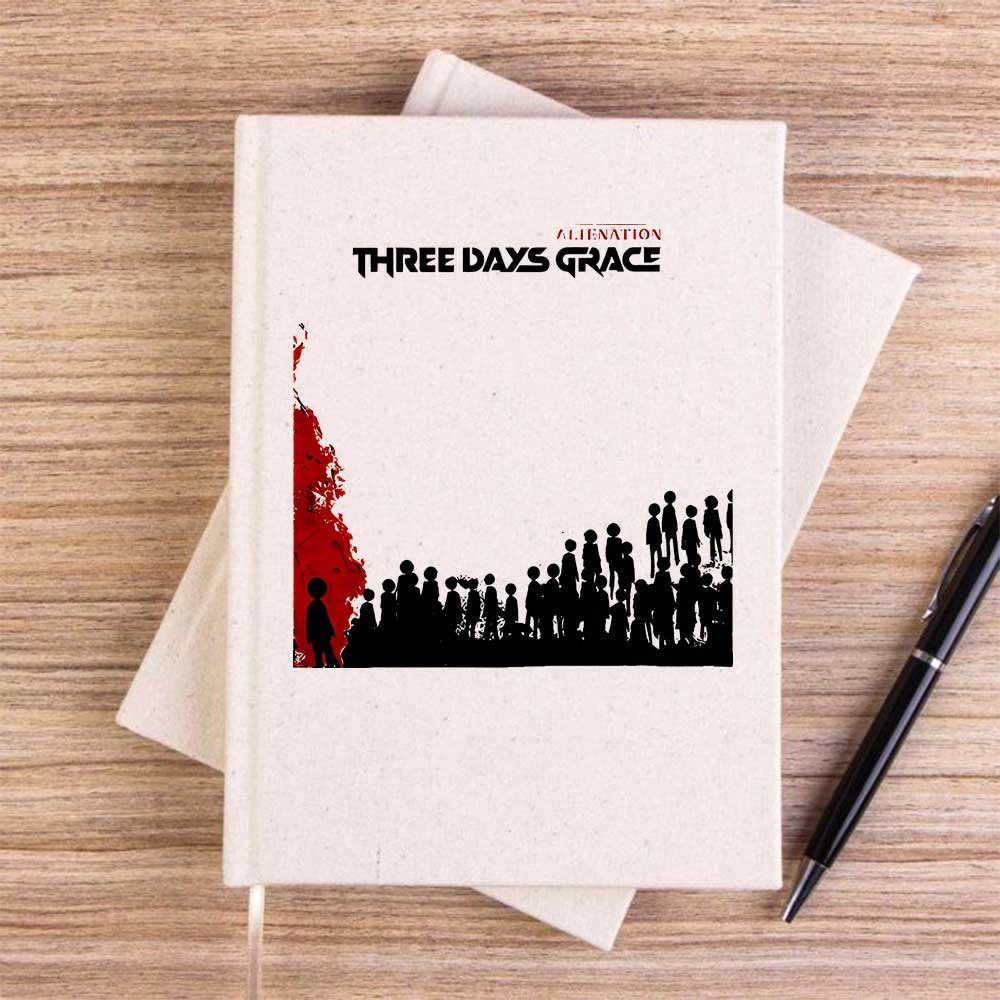 Three Days Grace Alienation Album Krem Çizgisiz Kanvas Defter