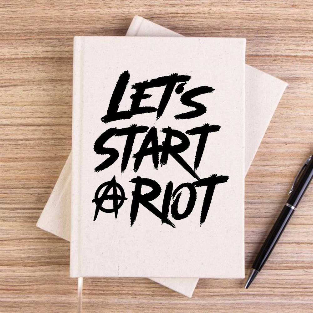 Three Days Grace LET'S START Krem Çizgisiz Kanvas Defter