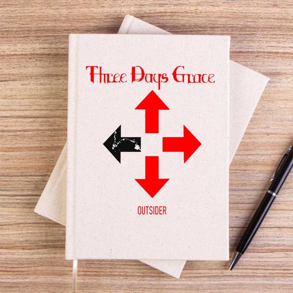 Three Days Grace Outsider Krem Çizgisiz Kanvas Defter