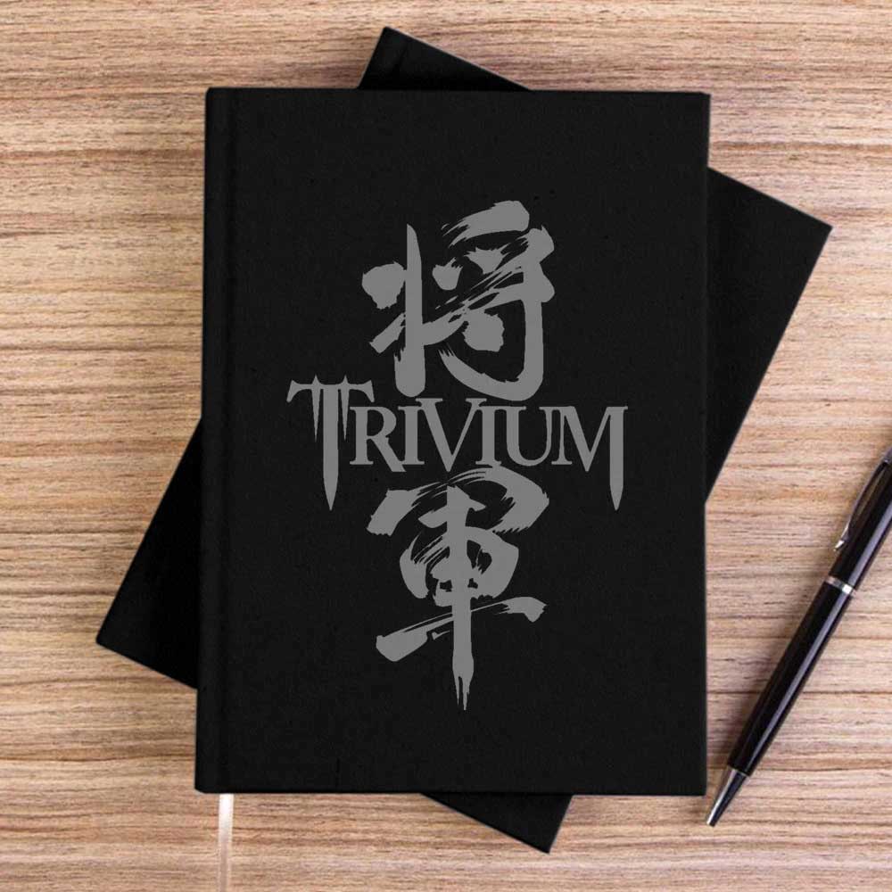 Trivium Shogun Gray Siyah Çizgisiz Kanvas Defter